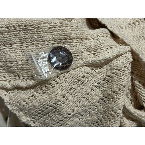 Nomadic Traders boho hippie crochet sweater vest shrug M tan new - Picture 5 of 8